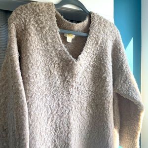 Anthropologie Maeve Plush V Neck Sweater Size M